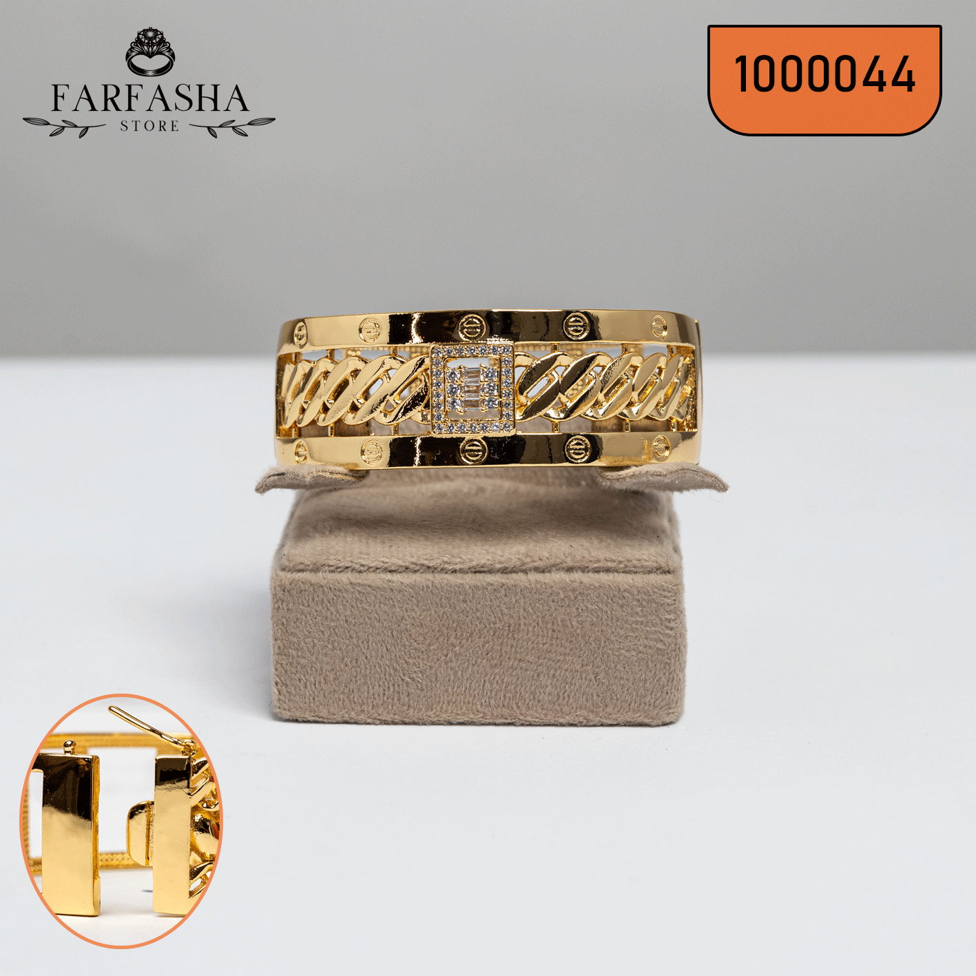 أساور جولد بليتد طلاء ذهب حقيقي كود 1000044 1