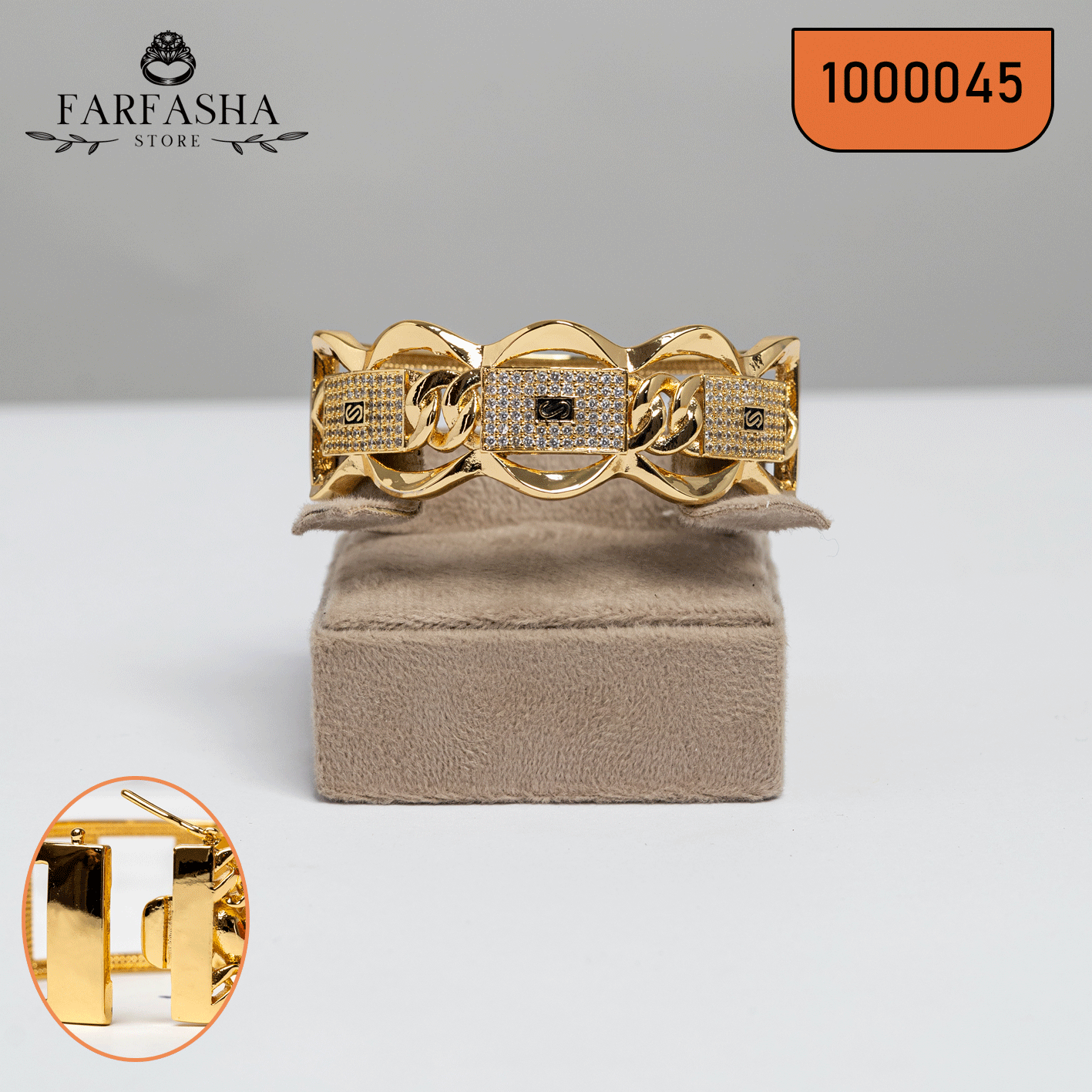 أساور جولد بليتد طلاء ذهب حقيقي كود 1000045 1