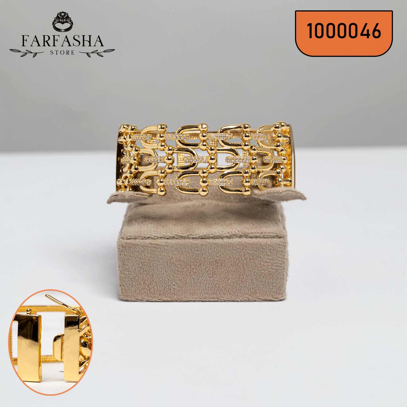 أساور جولد بليتد طلاء ذهب حقيقي كود 1000046 1
